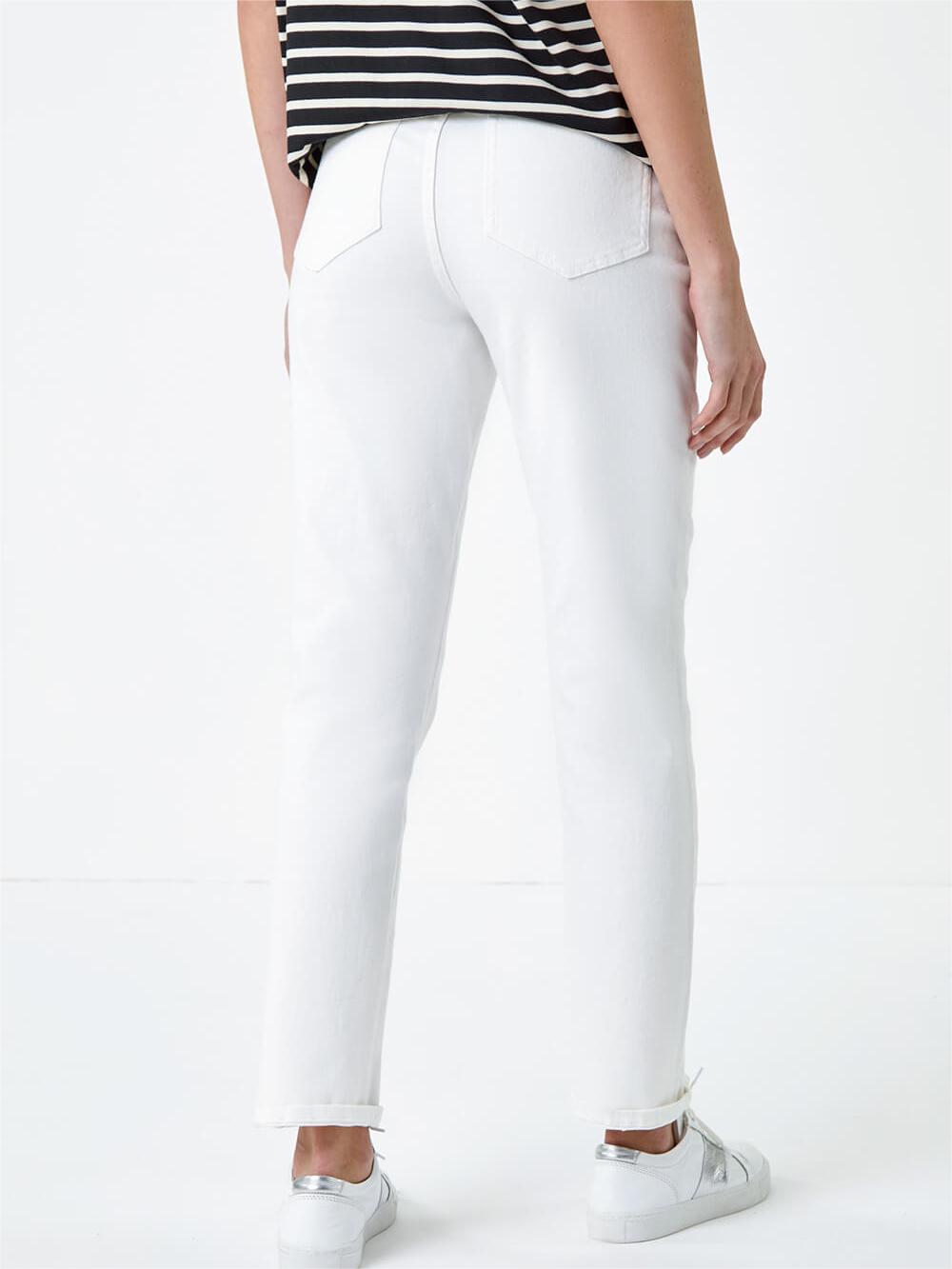 White resort skinny trousers