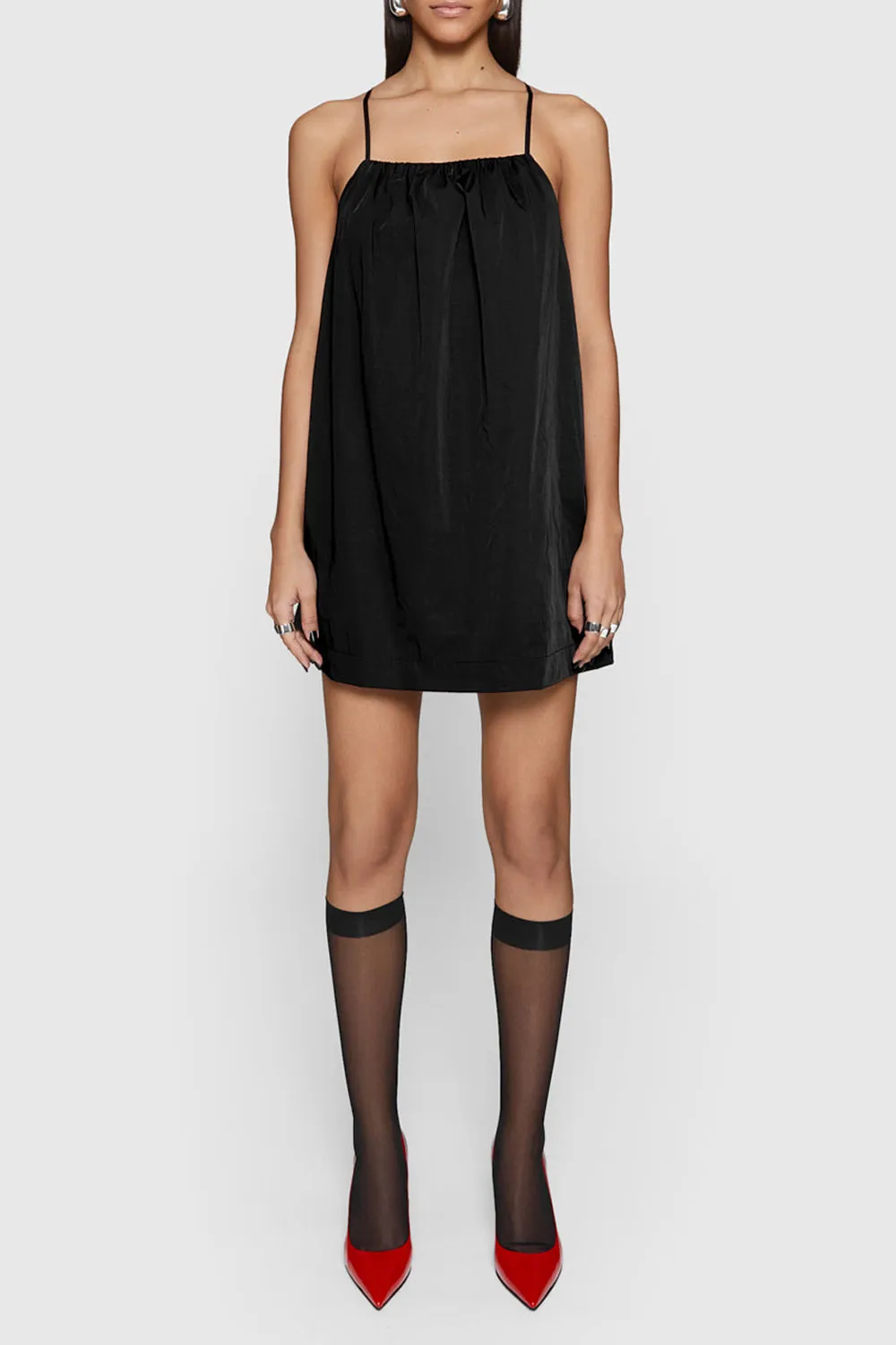 Black Suspender Sleeveless Dress