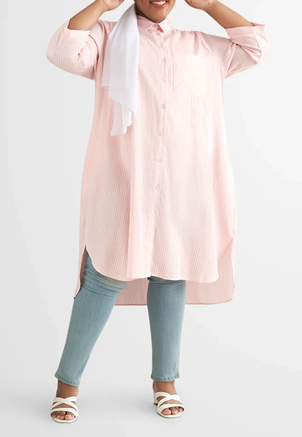 Lapel Button Shirt Dress