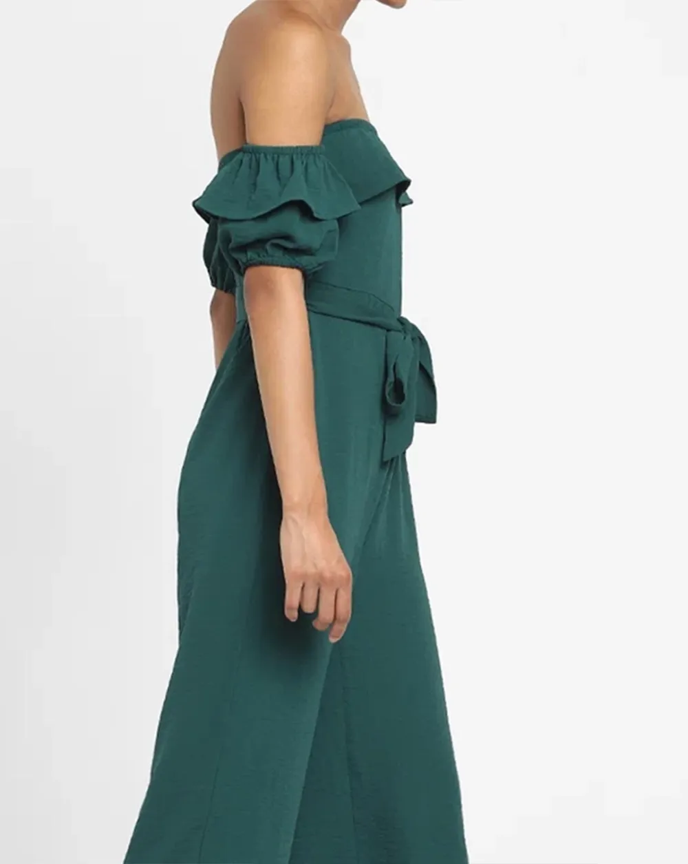 Green Off-shoulder Jumpsuit