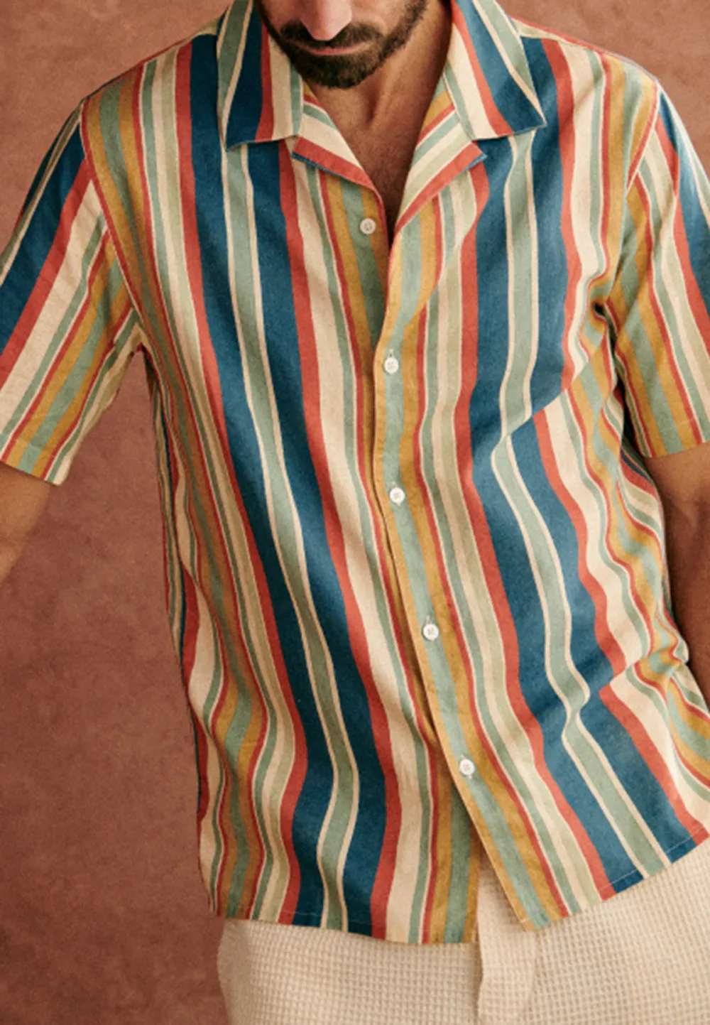 Holt Shirt-Stripes Blue Green Red