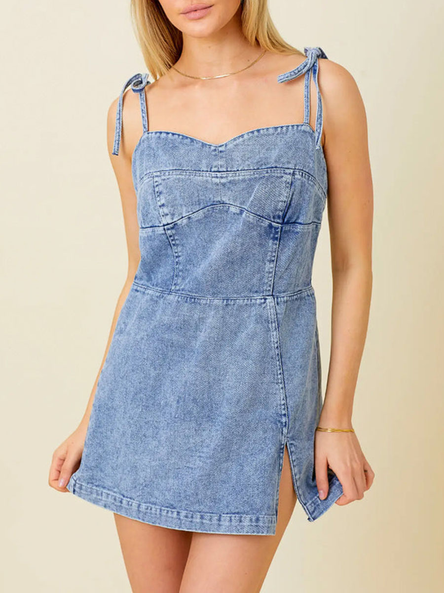 Denim Tie Dress