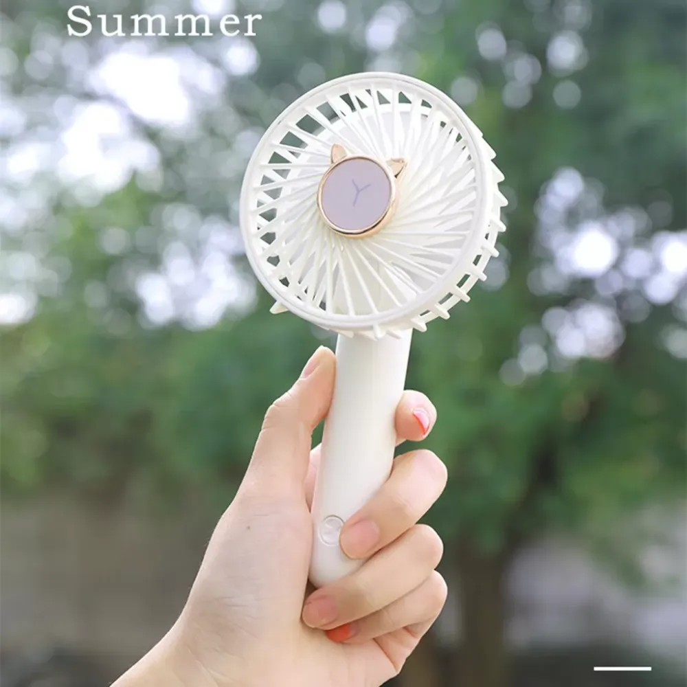 Low Noise Smart Home Portable Handheld Multi-function Mini Fan Summer Cool USB Charge Fan Speed Adjustable 3 Speed Hanging Fan