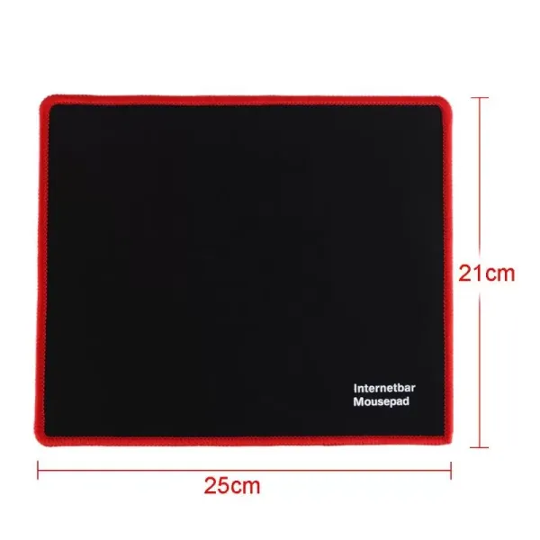 25*21CM Mouse Pad Black Red Lock Edge Rubber Speed Gaming Mouse Pad for PC Laptop Computer Black Games Mousepad Micepad