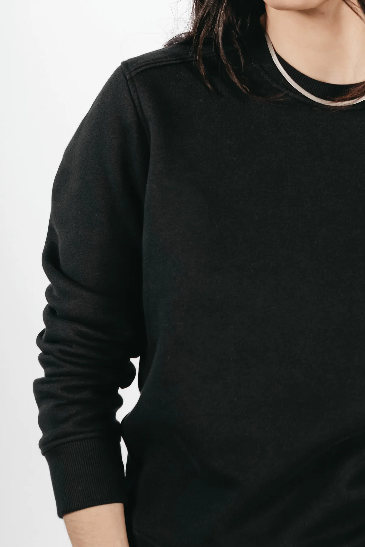 The Linnton Crew Black Sweatshirt