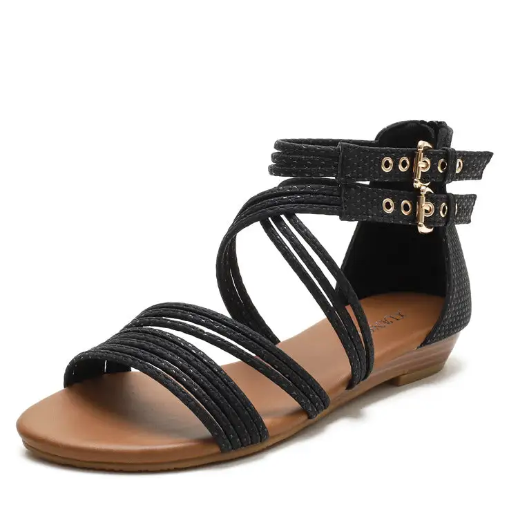 Cilool Cross-Strap Rome Soft Bottom Comfort  Sandals