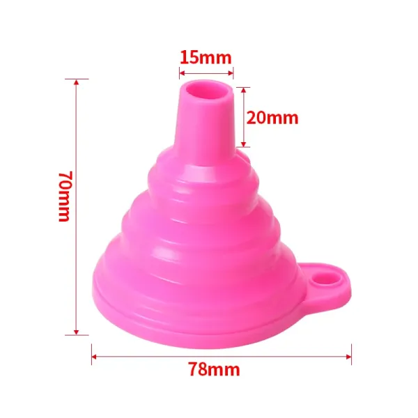 Kitchen Tool DIY Food-Grade Folding Silicone Funnel Household Liquid Dispensing Mini Funnel Random Color