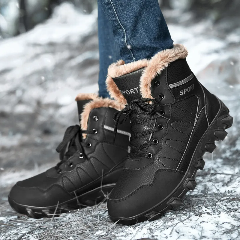 MEN'S THICKENED WARM AND COMFORTABLE HIGH-TOP CASUAL SNOW BOOTS