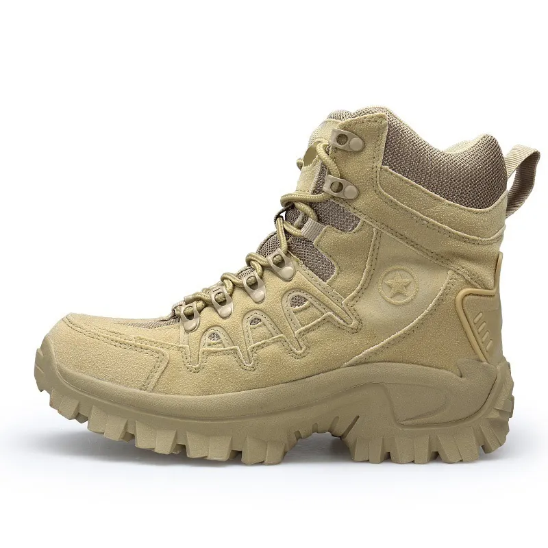 Men's Military Combat Boots Waterproof Slip Resistant Puncture Resistant Hiking Boots - Protect Your Feet in the Outdoors