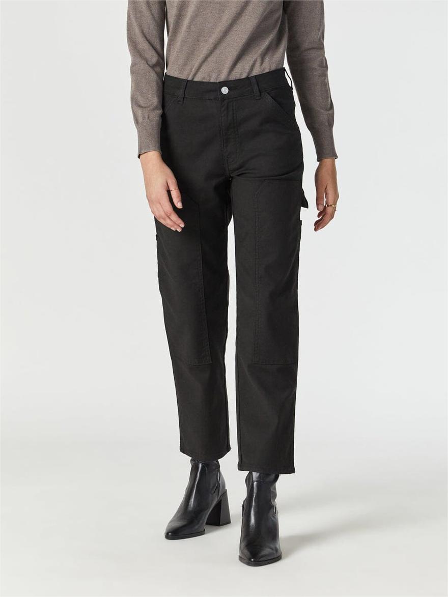 Luisa Straight Leg Black Pants