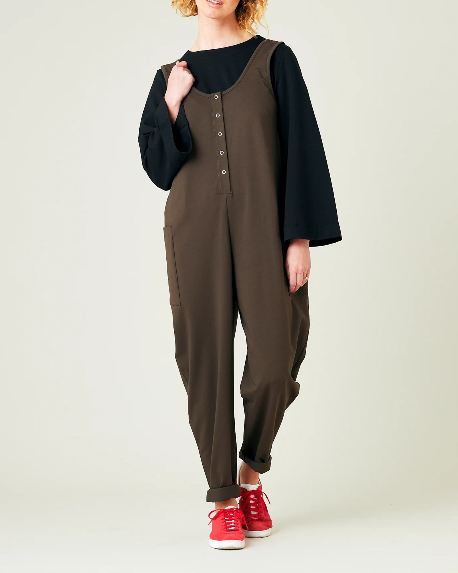 COCOA COTTON JERSEY JUMPSUIT