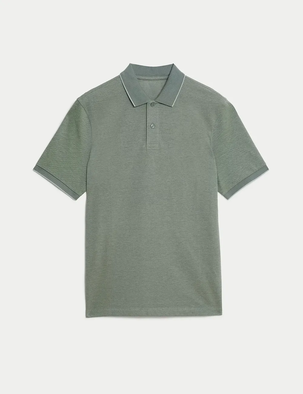 Pure Cotton Tipped Pique Shirt