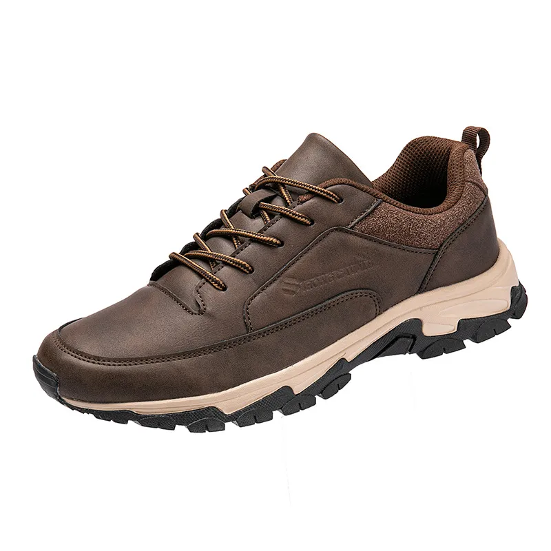 Men's shoes leather waterproof sneakers