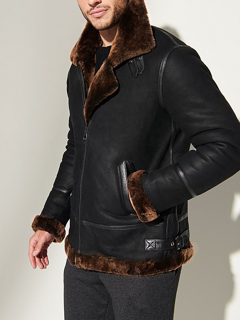 Men's Sheepskin B-3 Bomber Jacket