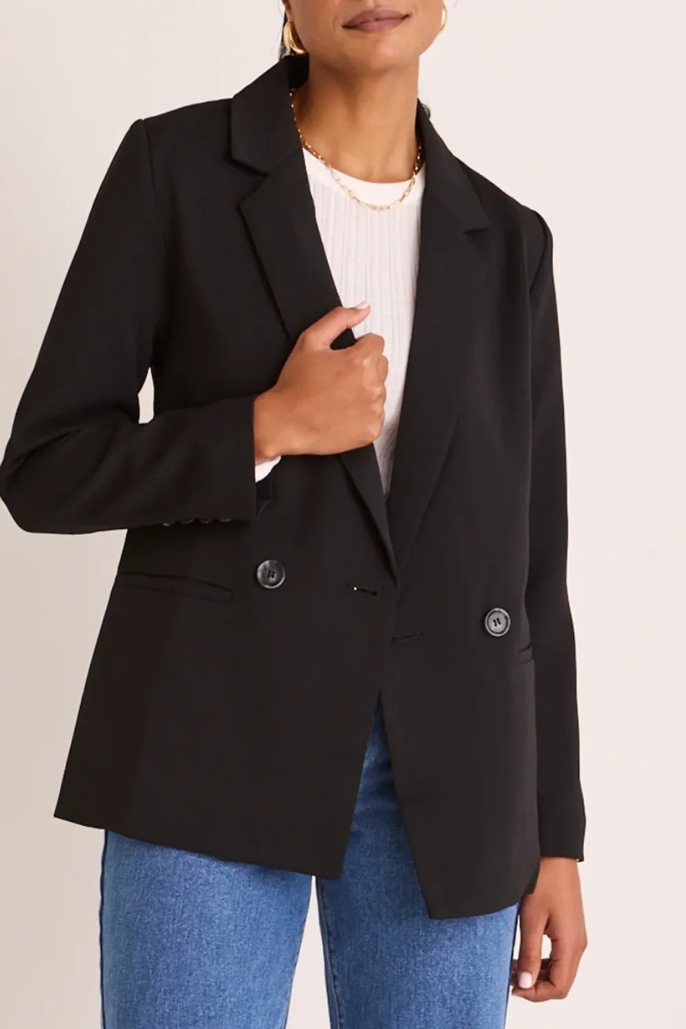 Mission Black Soft Crepe Blazer