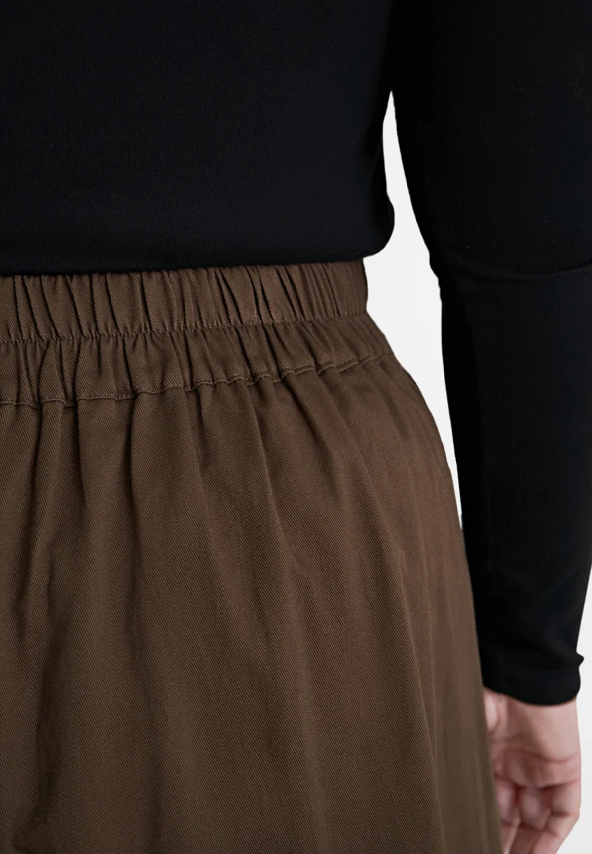 Cotton Stretch A-Line Skirt