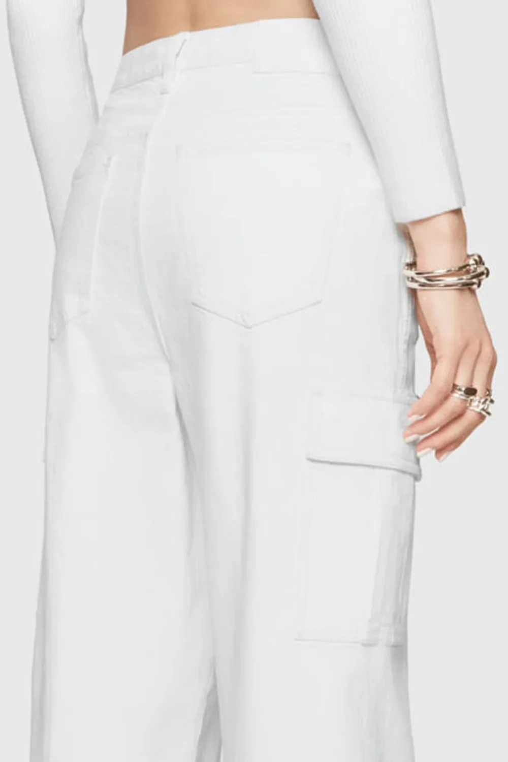 White Straight Pants