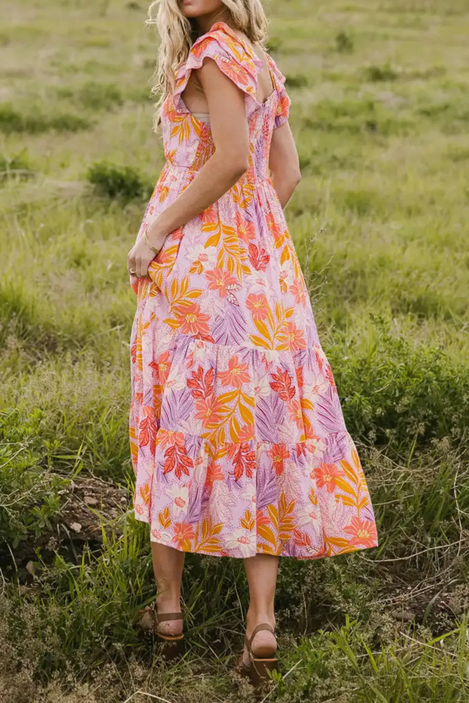 POPPY TROPICAL MIDI DRESS