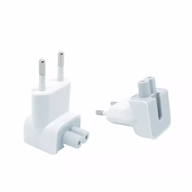 US to Europe Plug Converter Travel Charger Adapter Wall Outlet Schuko EU European Connector Duck Head for MacBook Mac Pro MBA Retina iBook iPhone MagS