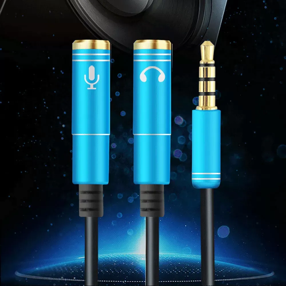 CARPRIE Factory Price High Quality 3.5mm Earphone Mic Headphone Audio Splitter Adapter Cable Male To Female Dropshipping