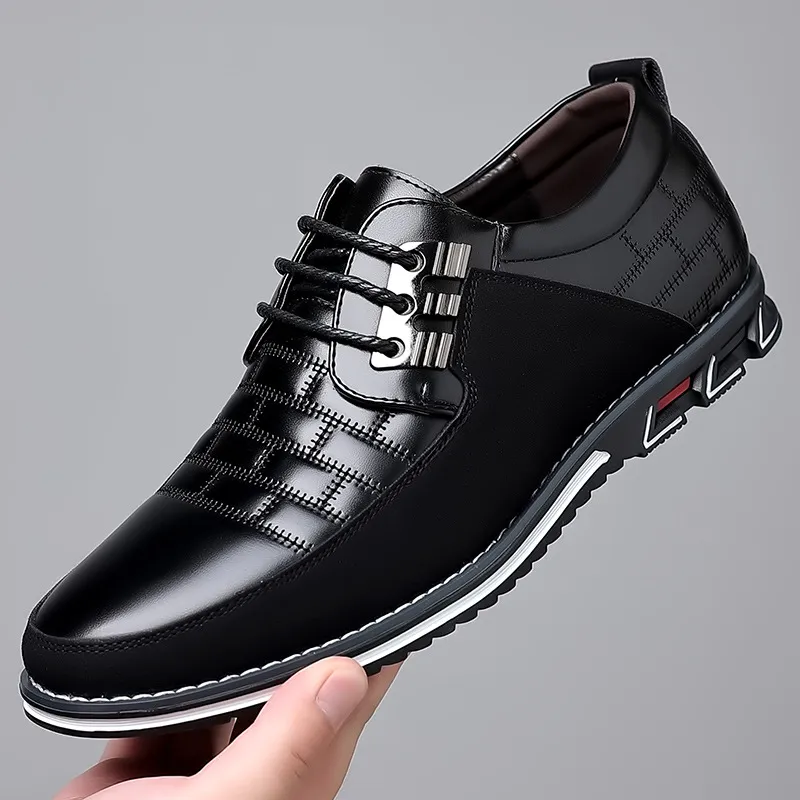 🔥Hot Sale🎁—50% OFF 🎉Men Splicing Non Slip Business Casual Comfortable Leather Oxfords