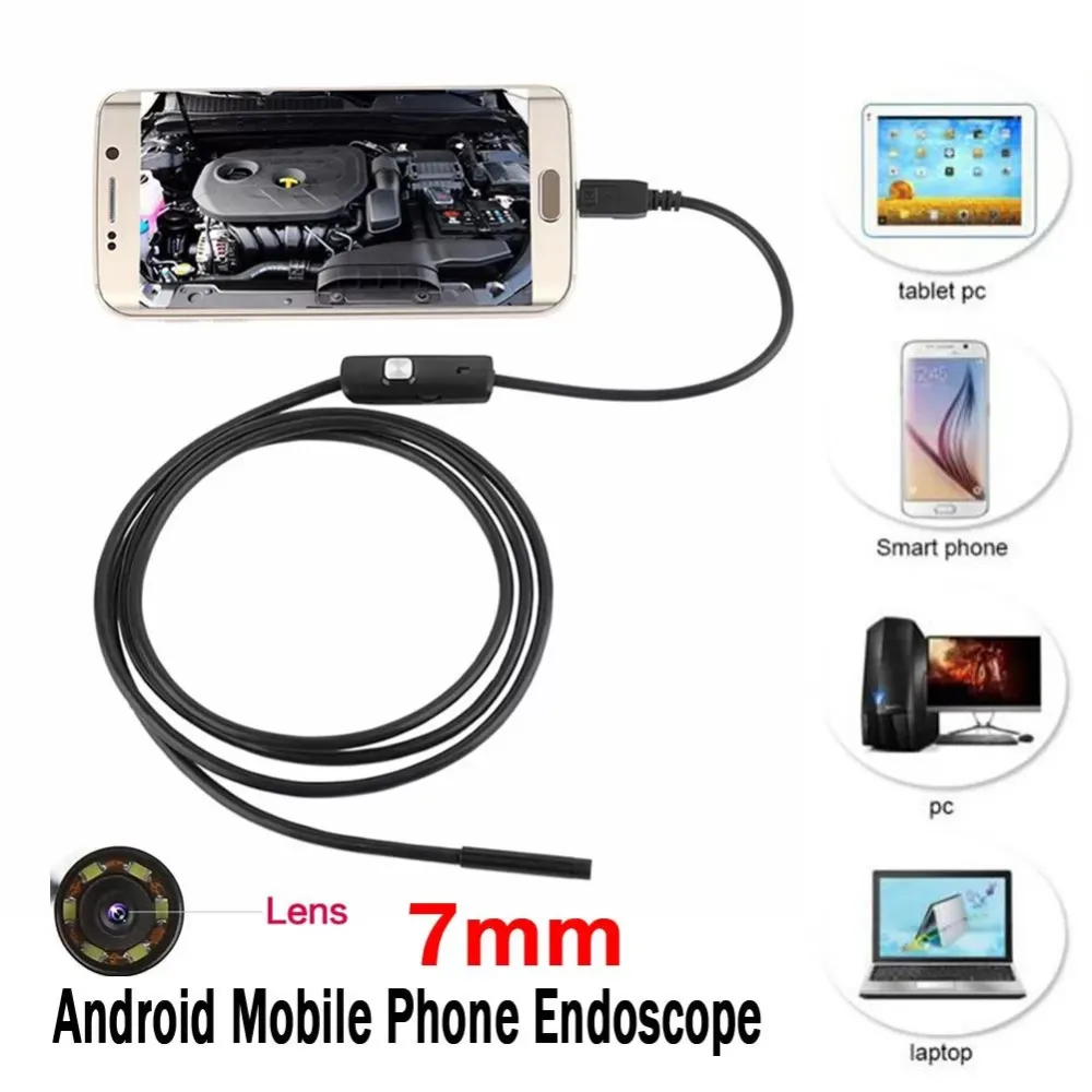 10m130 Million 7mm Android Mobile Phone Endoscope Android Mobile Phone Endo Waterproof Micro Camera Vehicle Detector