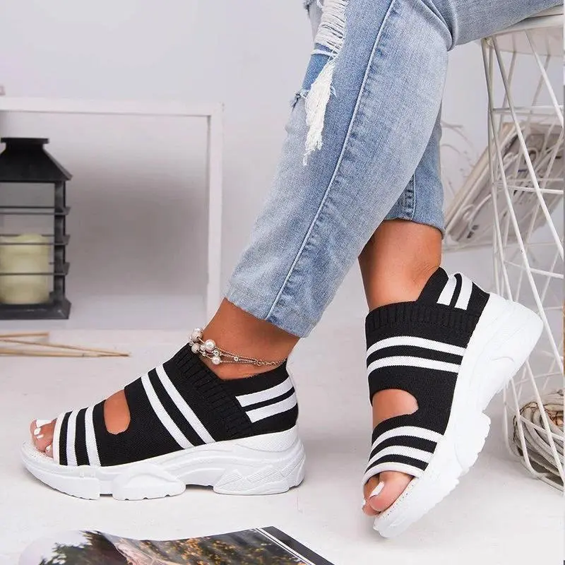 Cilool Casual Women Breathable Wedge Comfy Sandals