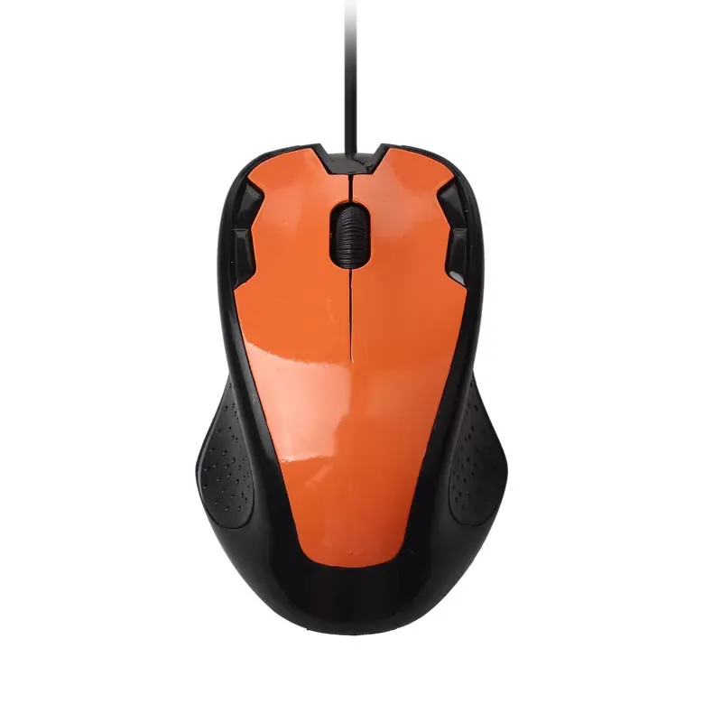 Luxury 1800 DPI USB Wired Optical Gaming Mice Mouse Low Noise Desktop Office Entertainment Laptop Silent Keys Orange