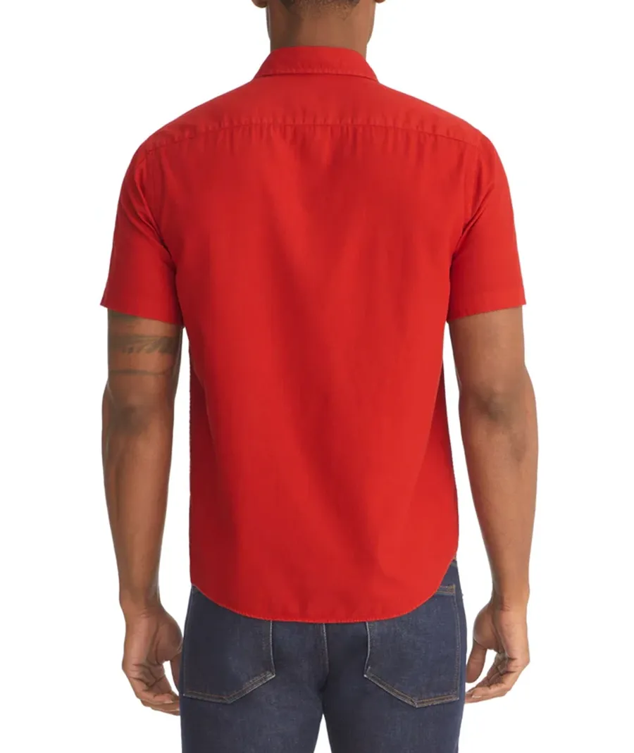 Men's Red Short Sleeve Shirt