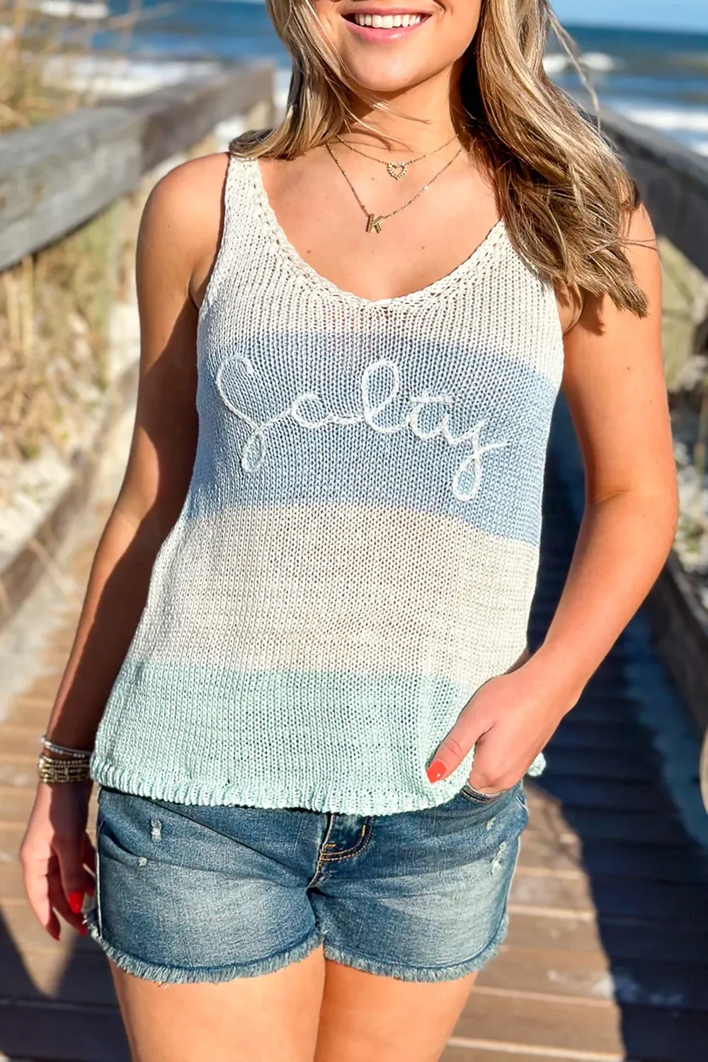 Knitted Beach Vacation Sleeveless Top