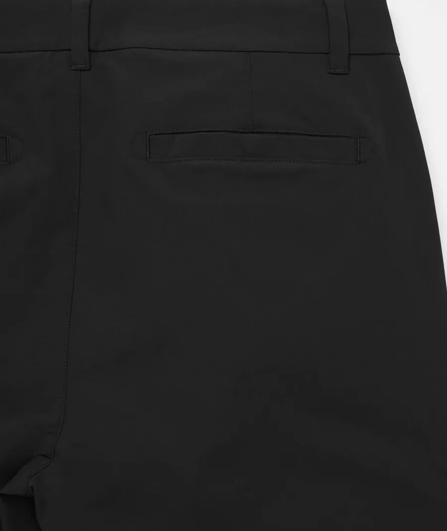 Black Button Zip Trousers