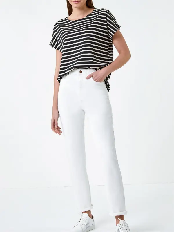 White resort skinny trousers