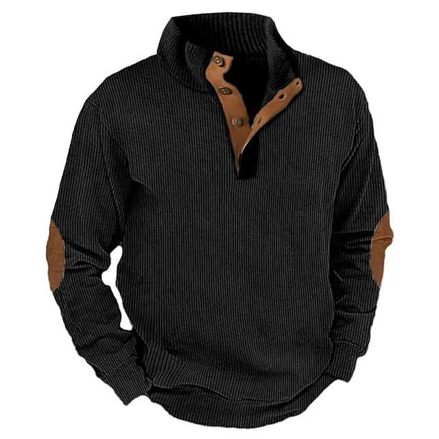 Men's Outdoor Casual Stand Collar Long Sleeve Sweatshirt