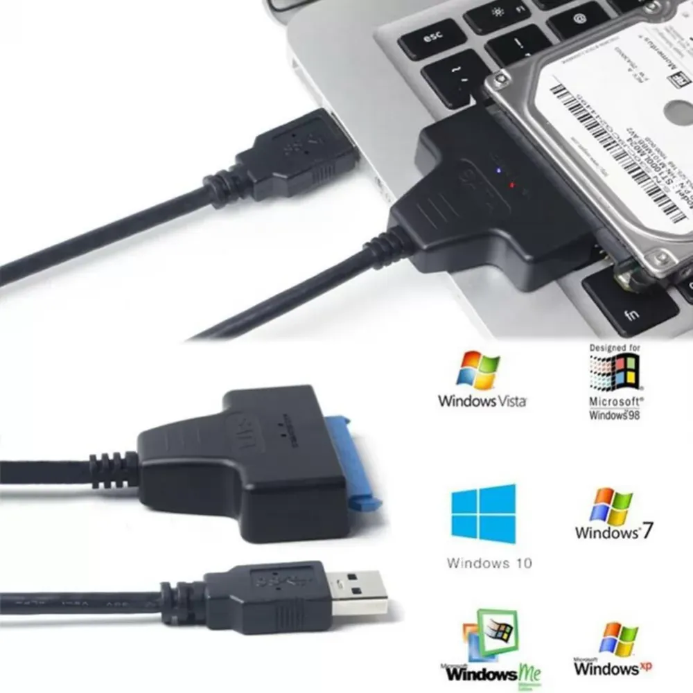 Hard Drive Adapter Cable Plug Adapter 5Gbps USB 3.0 to SATA HDD SSD Cable 2.5 inch Hard Disk External Data Adapter