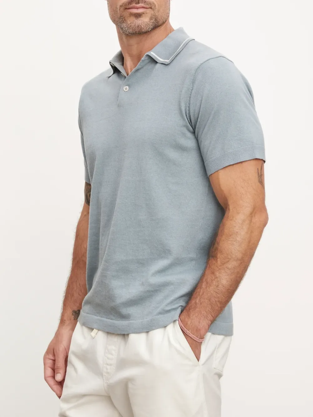 Buttons Front Short Sleeve Polo Shirt