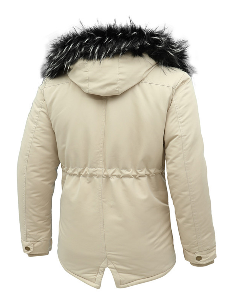 Men's outdoor fur collar down jacket