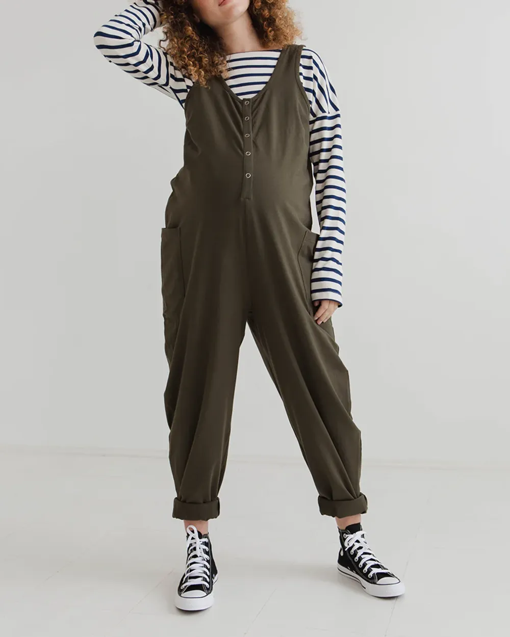 SLEEVELESS JUMPSUIT - OLIVE