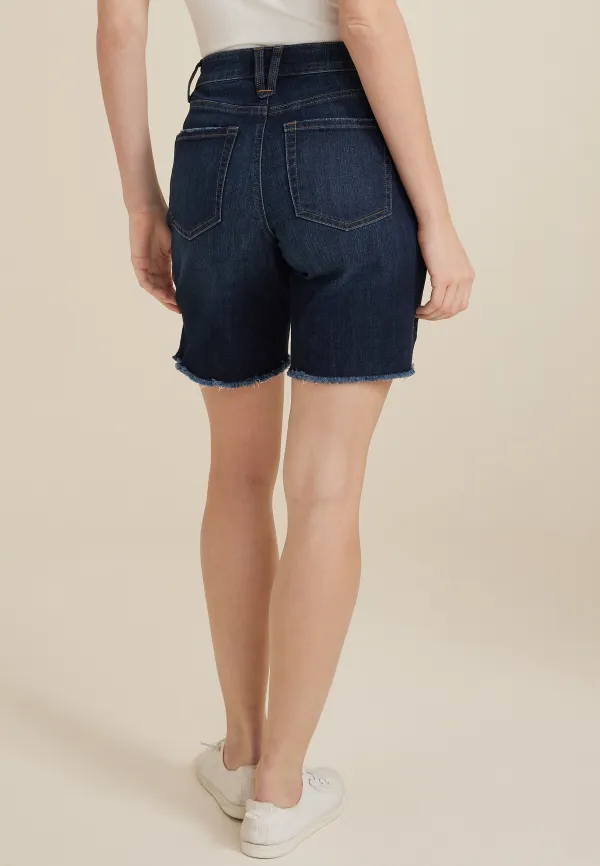 m jeans by maurices™ Classic Curvy High Rise 8in Bermuda Short