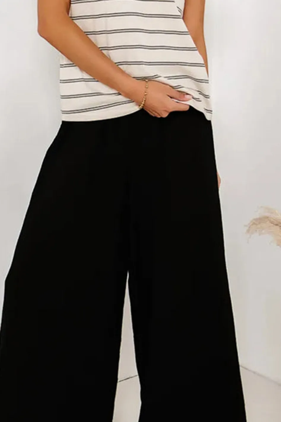 BRANDI WIDE LEG PANTS IN BLACK