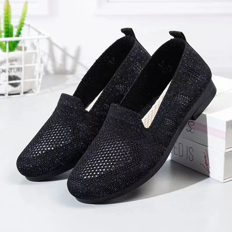 Cilool Weaving Breathable Loafers  Comfortable Walking Casual Flats Shoes WF04