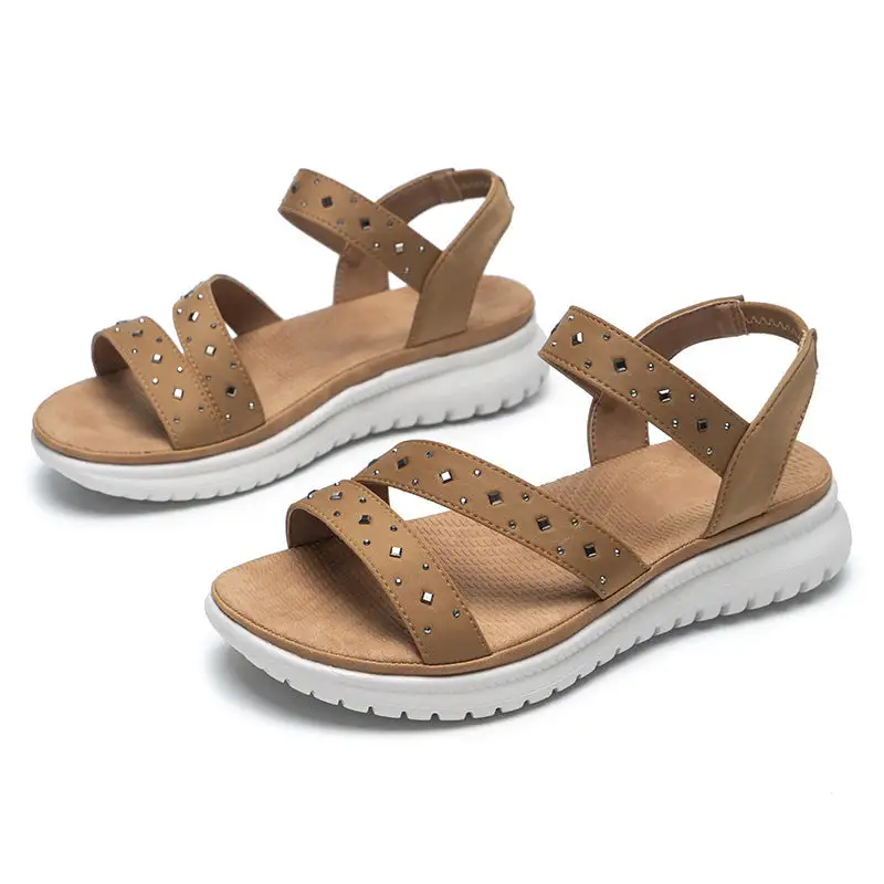 Cilool Non-slip Soft-soled Rhinestone Fashion Women Sandals