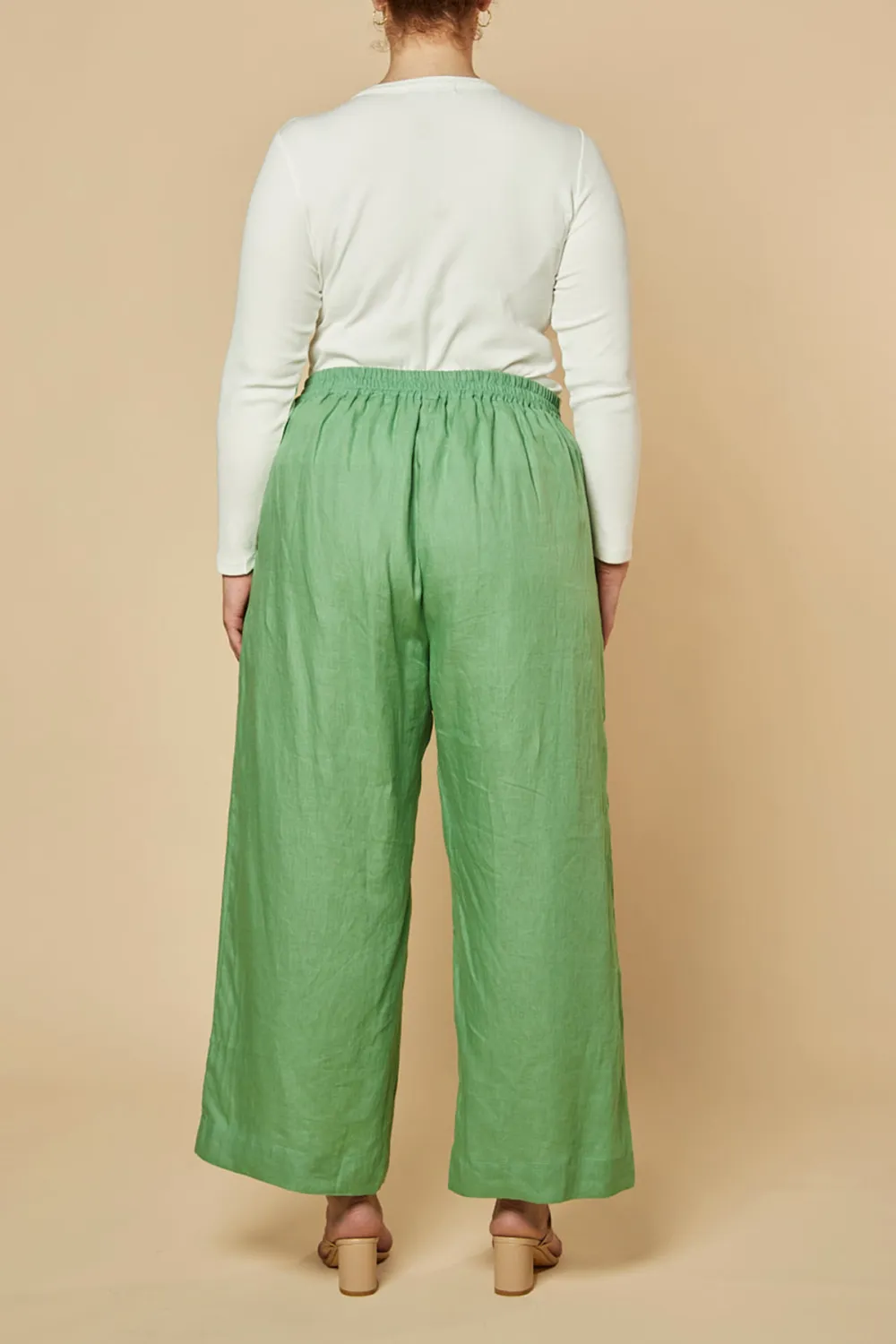 Camille Wide Leg Pant in Jadesheen