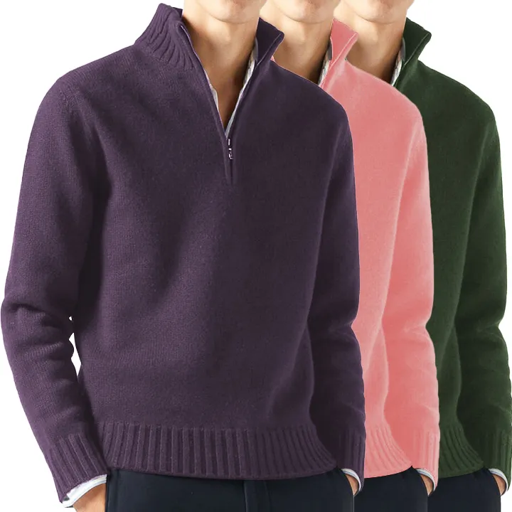 Men's Lapel Knitted Cashmere Sweater Cardigan