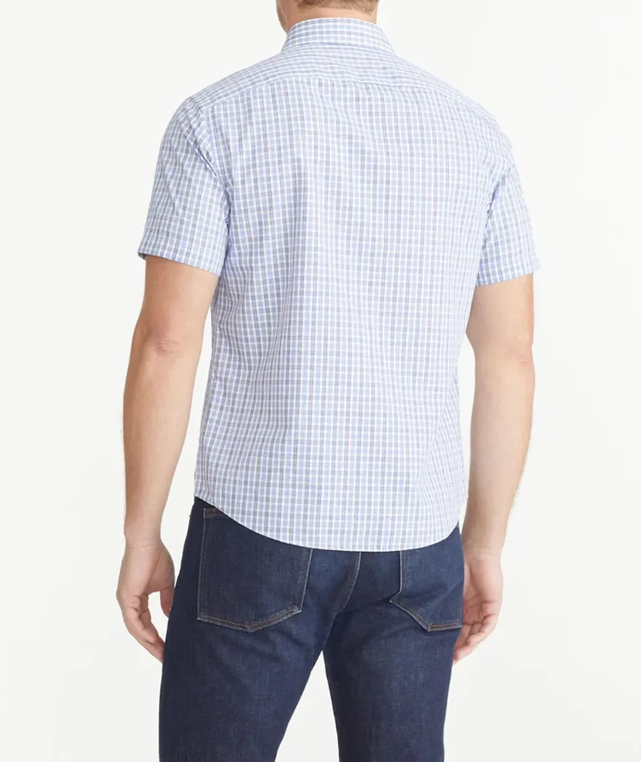 Light Blue Plaid Men's Shirt