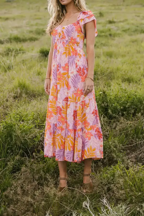 POPPY TROPICAL MIDI DRESS