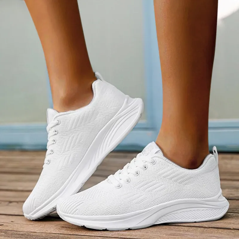 Cilool Platform Air Mesh Casual Sports Sneakers