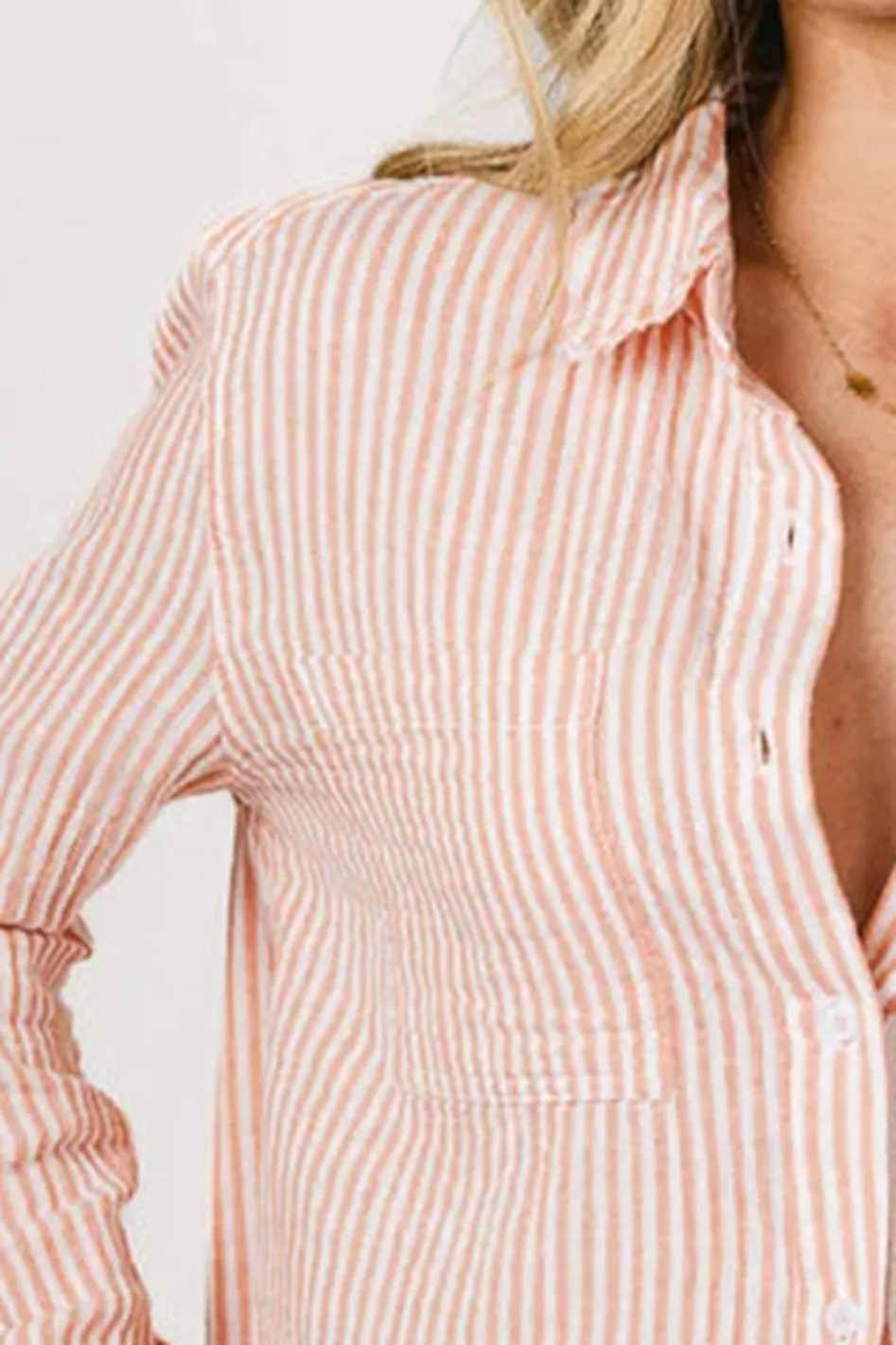 CLEMENTINE STRIPED BUTTON UP