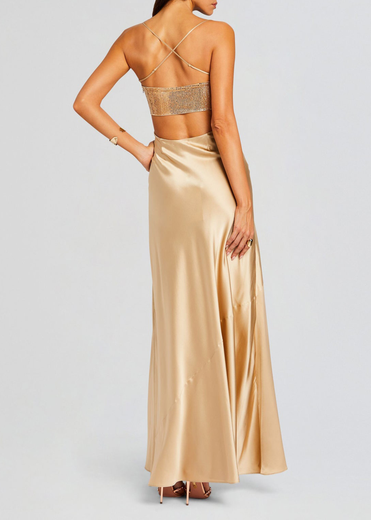 Emery Embellished Silk Dress