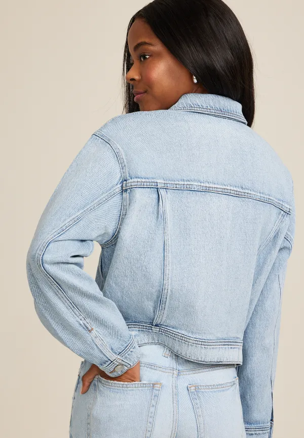 Goldie Blues™ Oversized Crop Jean Jacket