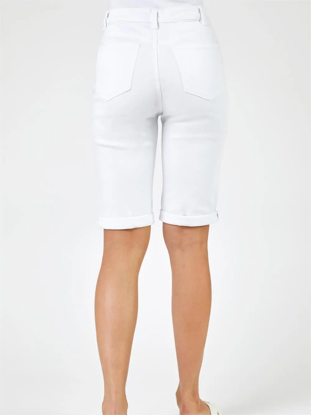 Fashion high waist white shorts